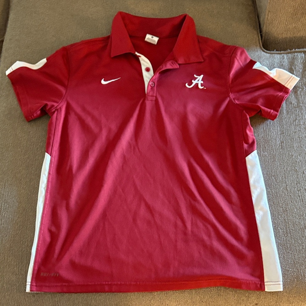 Nike Crimson and White Polo Shirt